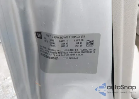 2013 Chevrolet Impala Lt from USA, damaged, VIN 2G1WG5E38D1145893